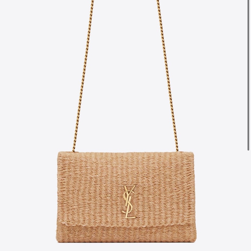 Ysl raffia chain purse